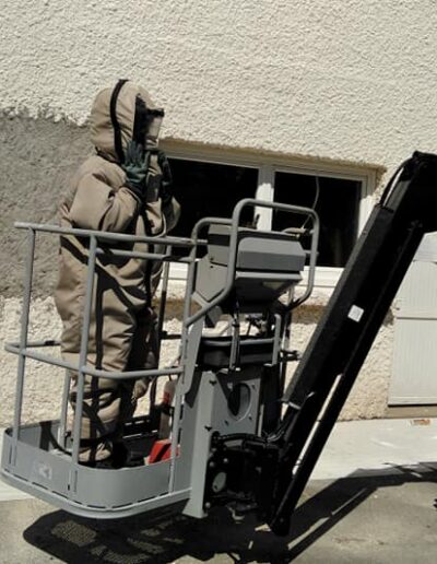 Intervention avec nacelle Intervention en hauteur avec une nacelle élévatrice